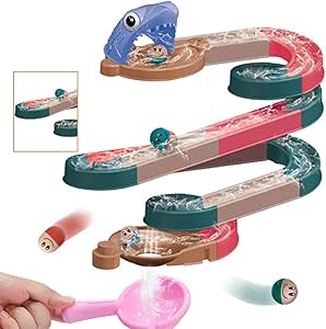 Mamimami Home お風呂おもちゃ 水遊び 玉転がし ビーズコースター シャワーおもちゃ スロープトイ おふろおもちゃ 水おもちゃ 組み立て モンテッソーリ 知育玩具 子供 幼児 おもちゃ 出産祝い 入園祝い 誕生日 プレゼント ギフト 贈り物 吸盤型 Amazon
