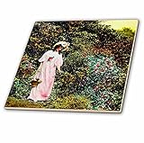3drose Scenes from the Pastマジックランタン – エドワードRomance Love Story 1910 Roses Roses Everywhere No 9ヴィンテージ