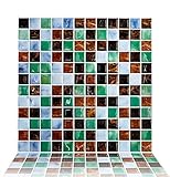 cocotik Peel and Stickタイル10 " x10 "平方フィート自己粘着3d壁タイルのスクエア、10個パック( 7 )