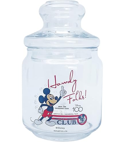 希少！　ディズニー　切子　キャニスター ディズニー100周年 ガラスキャニスター (ミッキークラブ) 小物