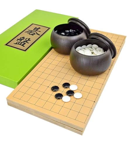 Amazon | 囲碁セット 囲碁 碁盤セット 19路盤 携帯便利 折り畳み式碁盤