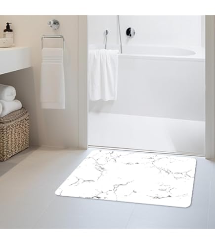 珪藻土タイルバスマット ピュアリフレ ホワイト Lサイズ 珪藻土タイルバスマット ピュアリフレ ホワイト [Lサイズ]｜立風屋
