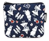 和風ティッシュポーチ (ムーミン 紺)