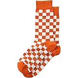 Nudie Jeans(ヌーディージーンズ)：OLSSON CHECKERS SOCKS(靴下)オレンジ