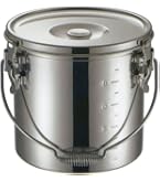 Amazon｜18-8 厚底 給食缶 27cm 15.0L 8515100｜保存容器
