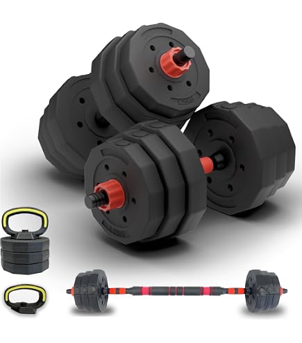Amazon | 【Field GYM】バーベルにもなる ダンベル 可変式 プレート 2