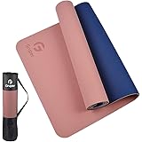 Gruper ヨガマット 6mm エクササイズマット フィットネスマット トレーニングマットTPEリング保護素材 軽量 耐久性 肌に優しい 両面の滑り止 屋内運動 ピラティスマット持ち運び 収納簡単