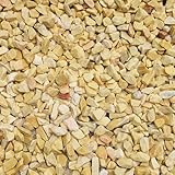 天然石 砕石砂利 1-2cm 500kg ハニ―イエロー (ガーデニングに最適 黄色砂利）