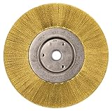 Weiler 1415 Narrow Face Crimped Wire Wheel, 6, 0.05 Brass Fill, 5/8-1/2 Arbor Hole (Pack of 2) by We