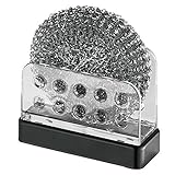 mDesign Kitchen Sink or Countertop Holder for Sponges or Scrubbers - Matte Black/Clear by MetroDecor