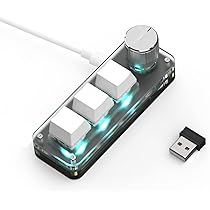 Amazon | マクロキーボード 片手キーボード 3キー 回転ノブ付き