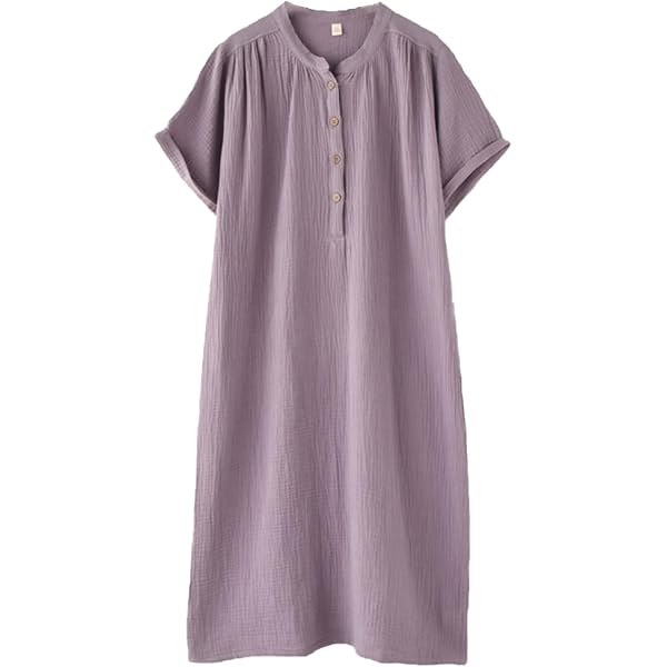 Amazon | [UCHINO] マシュマロガーゼ 水彩プリントワンピース RTS22845