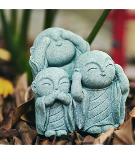 Amazon.co.jp: OBOROZUKI 猿の置物 さんざる 見ざる 聞かざる 言わざる