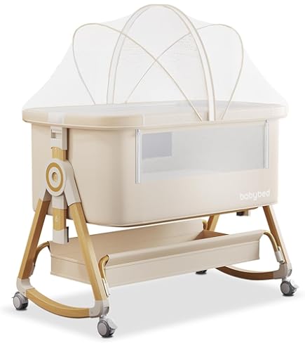 Amazon.co.jp: ベビーベッド 5in1 添い寝 折りたたみ 高さ6段調節可能