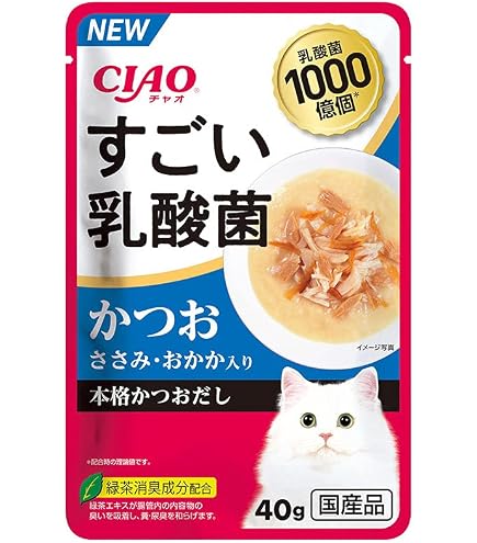 Amazon.co.jp: CIAO (チャオ) すごい乳酸菌パウチ まぐろ ささみ入り
