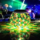 Meily 高級ガラス製 ガーデンライト ソーラー LED センサー ガーデンソーラーライト ガラス職人手作り