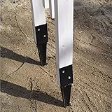 AHEART 木製アーチ用 埋め込み金具 単品販売 ガーデニング 設置金具 SI 381 ブラック