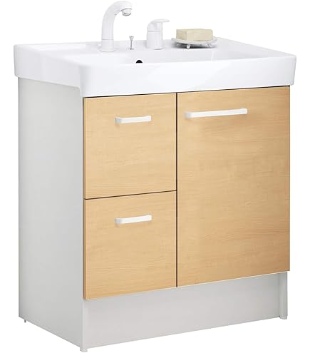 LIXIL(リクシル) INAX 洗面化粧台 セット V1シリーズ シングルレバー洗髪シャワー水栓 扉タイプ ホワイト LIXIL INAX化粧台本体(V1シリーズ)間口600mm 両開きタイプ(シングル