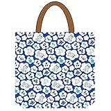 水森亜土 和柄シリーズ 手提げトート 青
