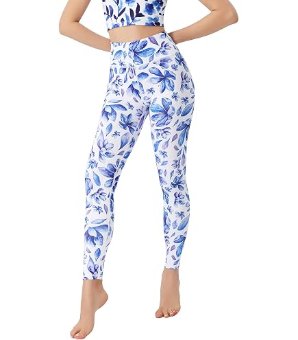 Amazon.co.jp: ヨガパンツ アロハ ハワイのヤシの葉 花柄 レディース