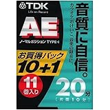 TDK オーディオカセットテープ AE 20分11巻パック [AE-20X11G]