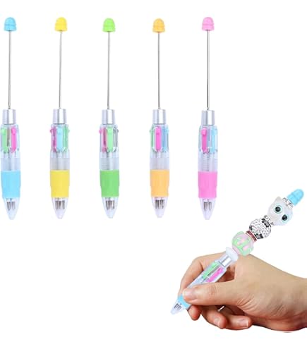 オリジナル手染めビーズ使用♪水色インドネシアビーズのボールペン❤ オリジナル手染めビーズ使用♪水色インドネシアビーズのボールペン