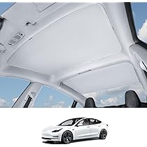 Tesla ガラスルーフサンシェード　2017-2023モデル Amazon | KUNIO テスラ モデル3専用 ガラスルーフ用サンシェード