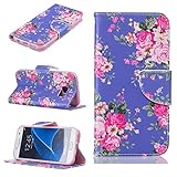 Samsung Galaxy S7 ケース カバー UNEXTATI 高品質 PUレザー 手帳型 ケース 財布型 ウォレット型 衝撃吸収 保護カバー カード収納 ホルダー 横開 スタンド機能 マグネッ