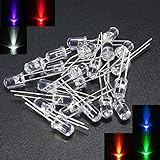 120pcs 5 mmホワイトレッドブルーグリーンイエローパープルLED電球発光ダイオードランプ