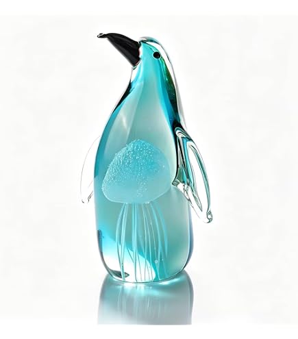 Amazon.co.jp: Hophen ガラスペンギン置物 ハンドメイド ブローン