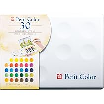 Amazon.co.jp: サクラクレパス 絵の具 固形水彩 プチカラー 30色