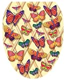 トイレTattoos butterflies-a-flutterデザイン Elongated TT-1700-O 1