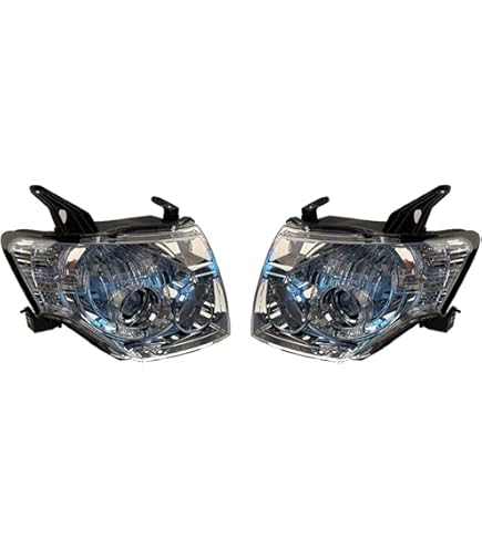 三菱 パジェロ V87/V93/V97専用 ヘッドライトカバー2色セットABS製 並行輸入品】 三菱 パジェロ v93 v97 v87 2007 -2019 車 ヘッドライト