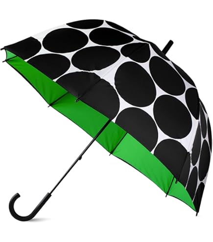 Amazon.co.jp: 長傘 60cm BJ耐風 大きい水玉と猫 オフ白 S11001