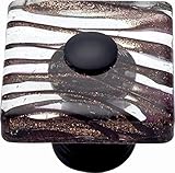 Atlas Homewares 3205-O Glass Oil Rubbed Bronze 1.5-Inch Milky Way Square Knob [並行輸入品]