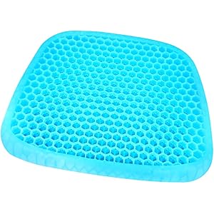 卵割れないクッション 二重ゲルクッション 改良版大きめサイズ ジェルクッション 無重力クッション 座布団 超通気 体圧分散 腰痛 坐骨神経痛 対策 カバー2枚付き 椅子 オフィス 車運転 在宅勤務用