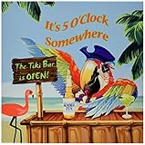 dezine01グラフィックTropical – Pirate Parrot in Paradise – タイル 12-Inch ct_18918_4