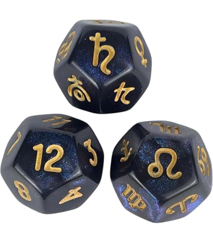 Amazon | ゾディアックダイス、占星術ダイス、12面タロットカード