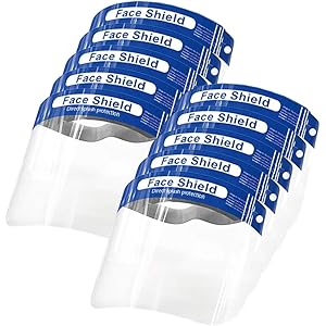 morytrade フェイスガード フェイスシールド カバー クッション 透明 シールド (10個セット)