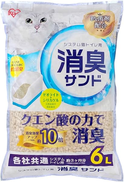 IRIS OHYAMA System Toilet Deodorizing Sand with Citric Acid for Cats - 1