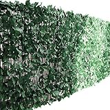 ottostyle.jp グリーンフェンス 緑のカーテン 約3m×1m ソフトネットタイプ 目隠し リーフフェンス フェイクグリーン 日よけ サンシェード【ダークグリーン】