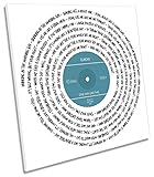 Elbow One Day Like This ビニール LPレコード 歌詞 90cm x 90cm 水色 Light Blue 額入りキャンバスアートプリント
