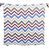 リトルリネン THE LITTLE LINEN ガーゼ風ふわふわ究極おくるみプリントブランケット プリントムスリン 120四方 Ckevron Blue Red コットン100% LLMUSP9435