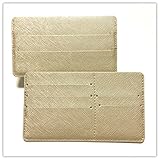 Geju インナーカードケース 長財布用カードケース 8枚+α収納可能 収納 ギフト 薄型 無地 (シャンパンベージュ)…