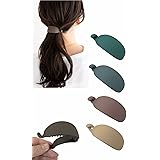 TraEn230 シニヨンメーカー ヘアアレンジ グッズ バナナクリップ デフトバンド ヘアアクセ ミニヘアクリップ (ピーコック/ペールグレー/ダスティピンク/アプリコット)
