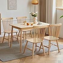 ダイニングテーブル 4人用 120×80cm ナチュラルウッド 簡単組立 幅140cm］4人掛け ヴィンテージ調 ダイニングテーブル 5点セット