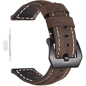 Paneraiパネライ代用ベルト20mm腕時計 革 ベルトデカ厚 40mmケースバンド スマートウォッチ交換 用ベルト工具付き
