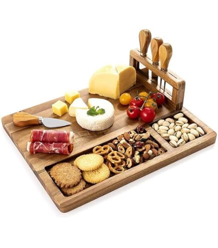 Amazon.co.jp: チーズボードセット 竹製チーズボード チーズ板とナイフ