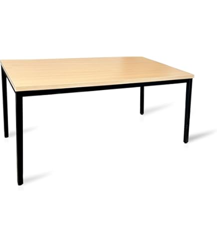 Amazon | 家具のAKIRA フリーアドレスデスク ナチュラル木目 幅240cm