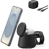 Belkin Qi2認証 25W ワイヤレス充電器 3in1充電スタンド iPhone・Galaxy S26・Pixel 10 Pro XL対応 | Qi2 充電器 最大25W急速充電 冷却ファン搭載、iPhone17〜12対応、磁気ケース推奨、Ap